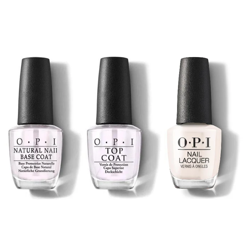 nail polish gutter flow-OPI - Nail Lacquer Combo - Base, Top & Coastal Sand-tuary