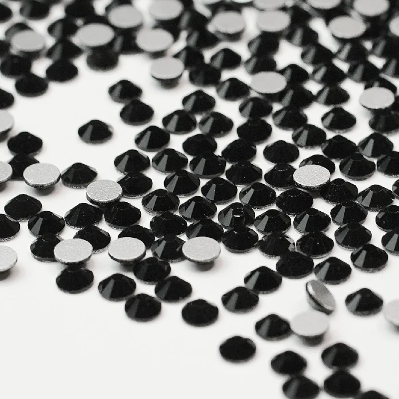 Nail rhinestone buzz picks-Onyx Black Glass Rhinestones