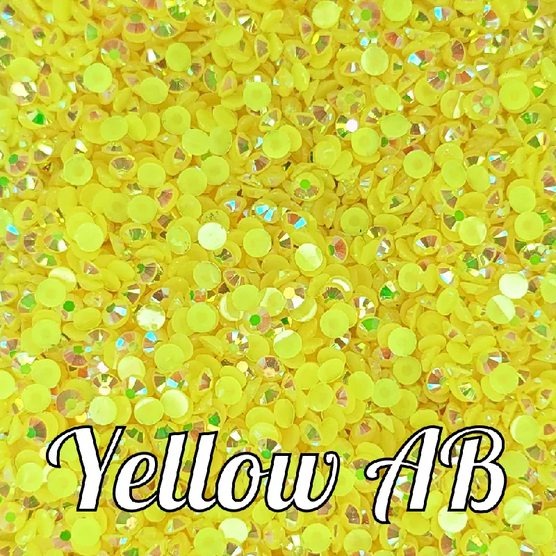 Nail rhinestone view guides-Yellow AB Jelly Rhinestones