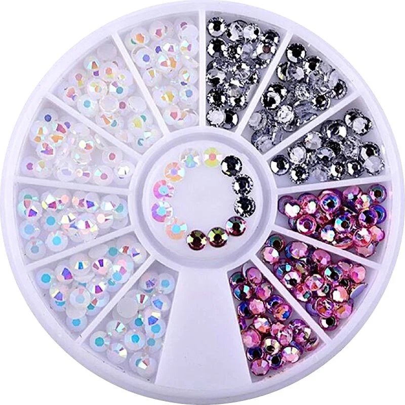 Nail rhinestone cheer styles-3D Gems Crystal Nail Art Decoration Rhinestones Wheel WSP0041