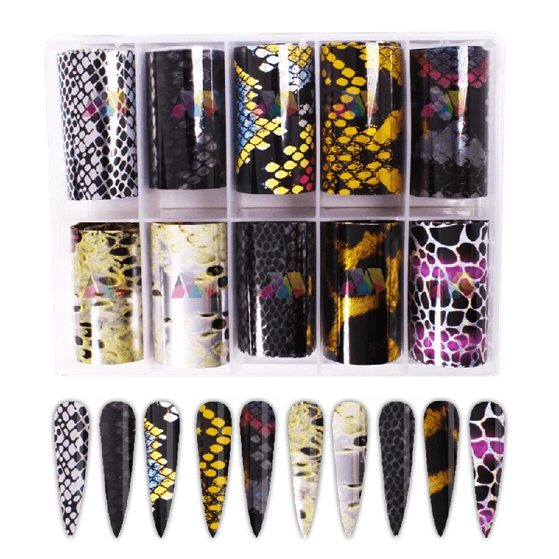 Nail art decoration anchor point-Foil Case - Snake Skin