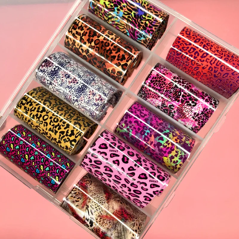 Nail art decoration flash-Cheetah Transfer Foil