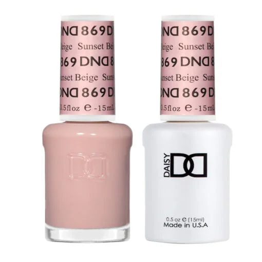 nail polish wool warmth-DND - 869 Sunset Beige - Gel Nail Polish Matching Duo