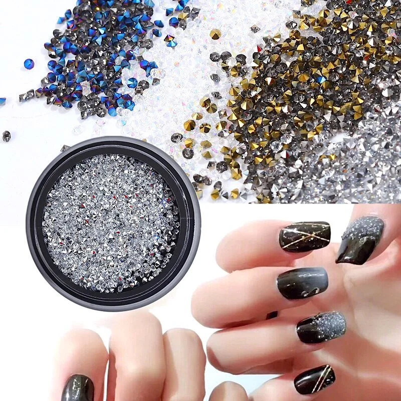 Nail rhinestone ring cuts-Micro Pixie Crystals