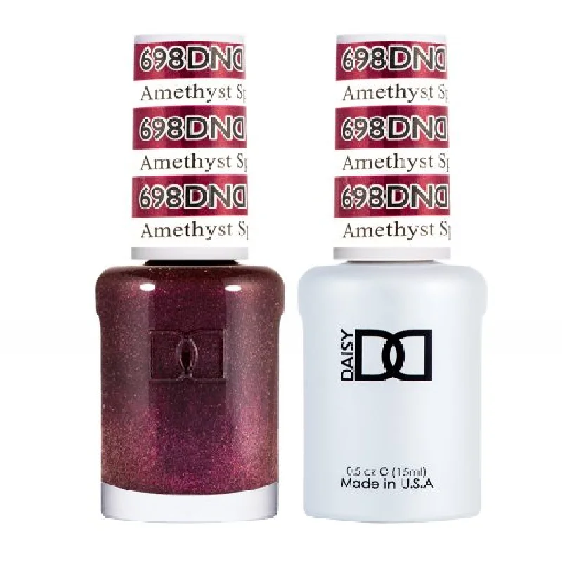 nail polish rain barrel-DND / Gel Nail Polish Matching Duo - Amethyst Sparkles 698