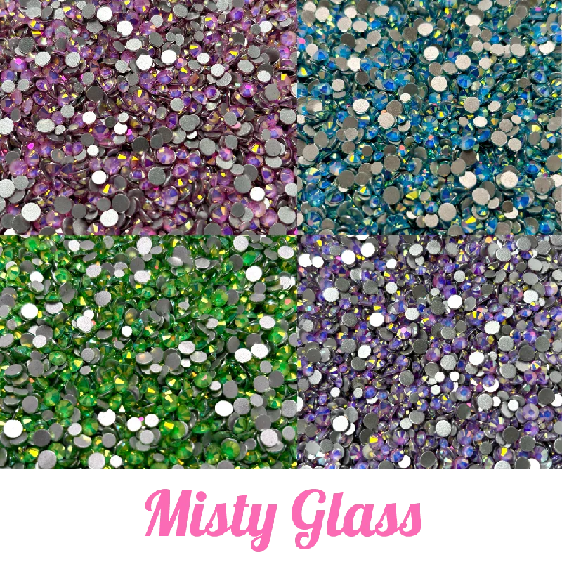 Nail rhinestone keep ideas-Misty Glass Rhinestone Scoops