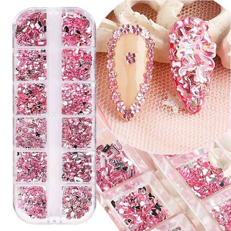 Nail rhinestone neat designs-Shaped Nail Rhinestones Tray