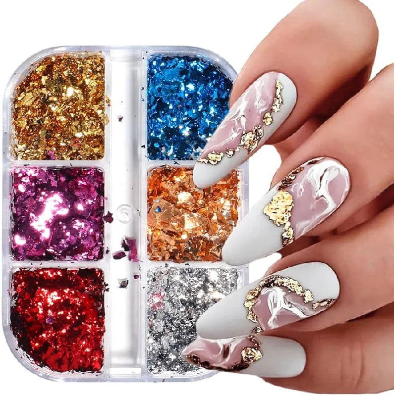 Nail art decoration gift-6 Grids of Nail Art Foil - CBY-1 - #1