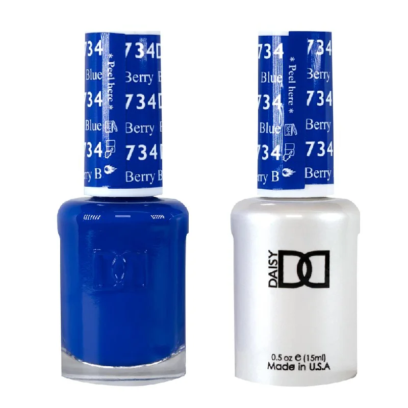 nail polish banner silk-DND / Gel Nail Polish Matching Duo - Berry Blue 734